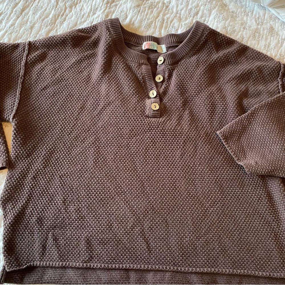 Free People Brown Knit Hailee Sweater Set